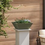 vidaXL Jardinières en acier vert olive   5 pièces  40x40x15 cm