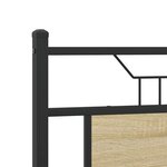 vidaXL Cadre de lit en métal sans matelas chêne sonoma 193x203 cm