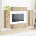 vidaXL Ensemble meuble TV 8 Pièces Chêne Sonoma Bois d'ingénierie