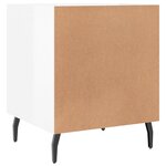 vidaXL Table de chevet blanc brillant 40x40x50 cm bois d’ingénierie