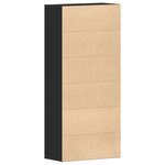 vidaXL Meuble à chaussures Noir 80x39x180 cm Bois d'ingénierie