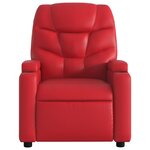 vidaXL Fauteuil inclinable électrique Rouge Similicuir