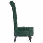 vidaXL Chaise à dossier haut vert foncé velours conception de bouton