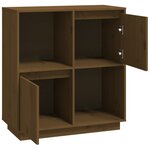 vidaXL Buffet marron miel 74x35x80 cm bois massif de pin