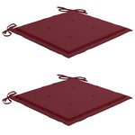 vidaXL Chaises de jardin avec coussins 2 Pièces Acacia solide et acier