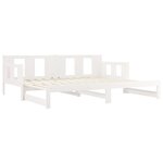 vidaXL Lit coulissant sans matelas blanc 2x(80x200)cm