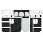 vidaXL Lit mezzanine enfants avec rideaux sans matelas 90x190 cm