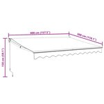 vidaXL Auvent rétractable automatique anthracite 4x3 m