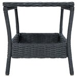 vidaXL Salon de jardin avec coussins 3 Pièces résine tressée gris foncé
