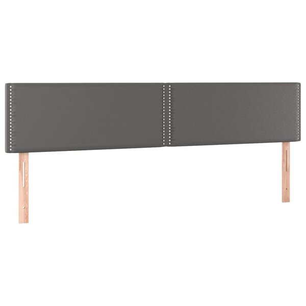 vidaXL Têtes de lit 2 Pièces Gris 90x5x78/88 cm Similicuir