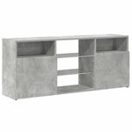 vidaXL Meuble TV avec lumières LED gris béton 120x30x50 cm