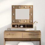 vidaXL Armoire Miroir avec étagère chêne artisanal 62 x 31 5 x 62 cm