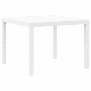 vidaXL Table de Jardin Blanc 100 x 100 x 73 cm polyrotin