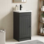 vidaXL Meuble de salle de bain avec évier Noir 42 x 40 x 84 5 cm