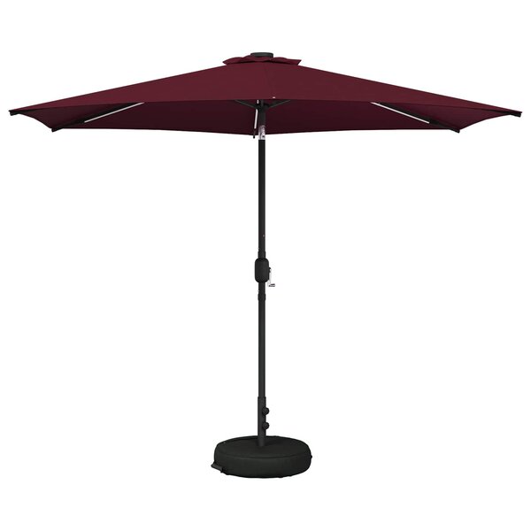 vidaXL Parasol de jardin avec lumières LED et base 300 x 300 cm