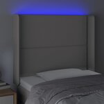 vidaXL Tête de lit à LED Gris 103x16x118/128 cm Similicuir