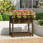 vidaXL Jardinière avec étagère Marron miel 82 5x54x81 cm Bois de pin