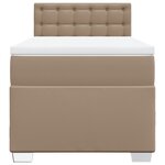 vidaXL Sommier à lattes de lit avec matelas Cappuccino 90x190 cm