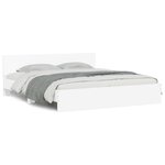 vidaXL Cadre de lit avec LED sans matelas blanc 180x200 cm