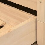 Tiroir de lit 90 x 160 BUDDY - bleu clair