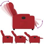 vidaXL Fauteuil inclinable électrique Rouge Similicuir