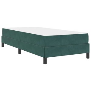 vidaXL Lit à ressorts avec matelas Vert foncé 100 x 200 cm tissu