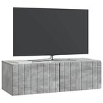 vidaXL Meuble TV mural 98 x 41 x 30 cm Gris béton Bois d'ingénierie