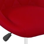 vidaXL Chaises pivotantes salle à manger 2 Pièces Rouge bordeaux Velours