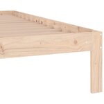 vidaXL Cadre de lit bois massif 75x190 cm petit simple