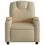 vidaXL Fauteuil inclinable en tissu crème