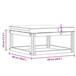 vidaXL Repose-pied avec coussin blanc crème Bois d'acacia massif