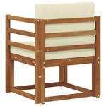 vidaXL Canapé d’extérieur Bois d'acacia massif et polyester Naturel