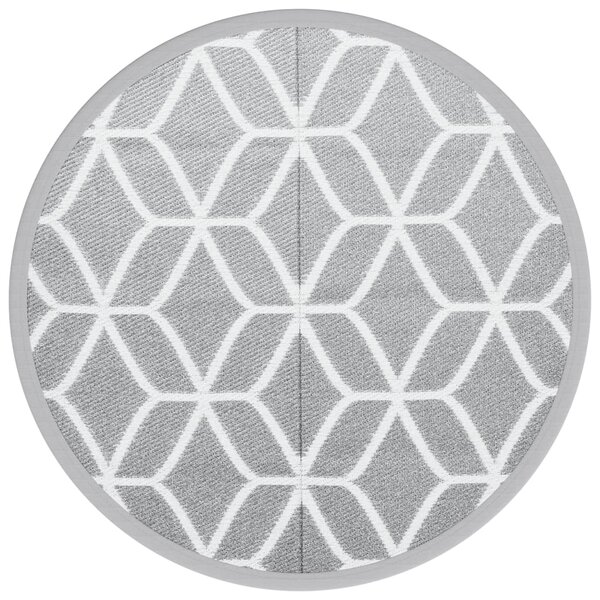vidaXL Tapis d'extérieur ARAKIL gris Ø200 cm PP