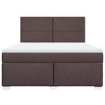 vidaXL Sommier à lattes de lit avec matelas Marron foncé 180x200 cm