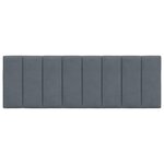vidaXL Coussin de tête de lit gris foncé 140 cm velours