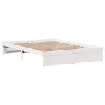 vidaXL Cadre de lit sans matelas blanc 140x200 cm bois de pin massif