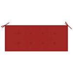 vidaXL Banc de jardin empilable et coussin 128 5cm Bois de teck massif