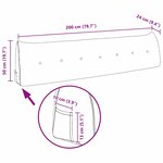 vidaXL Coussin de Dos Rose 200 x 24 x 50 cm tissu