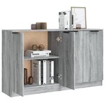 vidaXL Buffets 2 Pièces Sonoma gris 60x30x70 cm Bois d'ingénierie