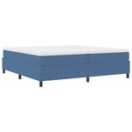 vidaXL Cadre de lit plateforme Bleu 200 x 200 cm tissu