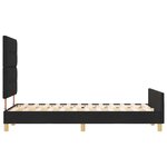 vidaXL Cadre de lit avec tête de lit Noir 120 x 200 cm tissu