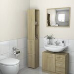 vidaXL Armoire salle de bain chêne sonoma 25x26 5x170 cm