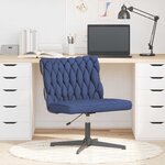 vidaXL Chaise pivotante de bureau Bleu Tissu