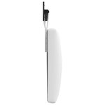 vidaXL Tête de lit suspendue Blanc Tissu