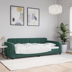 vidaXL Lit de repos vert foncé 90x200 cm velours