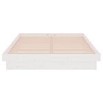 vidaXL Cadre de lit sans matelas blanc bois massif