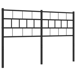 vidaXL Tête de lit métal noir 140 cm