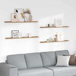 vidaXL Étagère Murale 4 Pièces Marron 115 x 9 x 3 cm Bois d'ingénierie