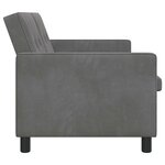 vidaXL Canapé-Lit Gris foncé Tissu