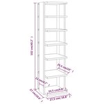 vidaXL Armoire à chaussures Gris béton 27 5x27x102cm Bois d'ingénierie
